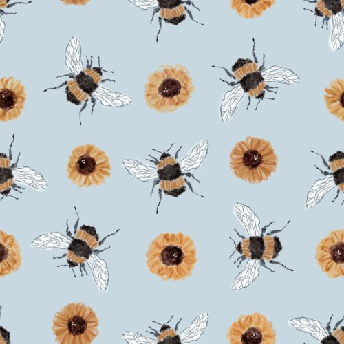 Lindsay Anne - Bees And Floral Blue