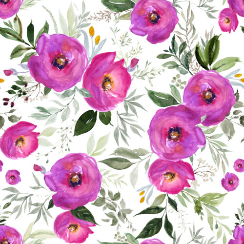Hip Kid Design - Berry Watercolor Florals