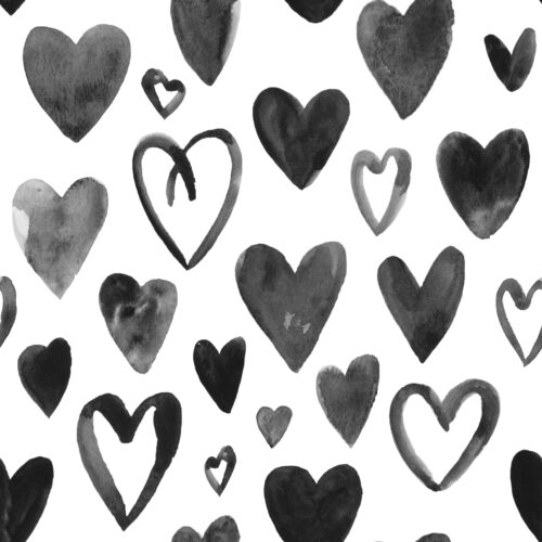 Hip Kid Design - Black and White Hearts