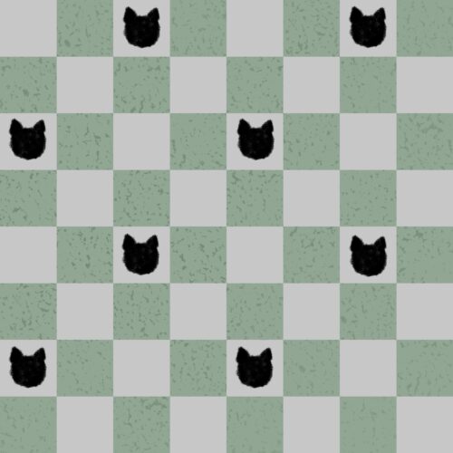 Lindsay Anne - Black Cat Check Sage