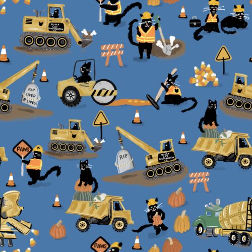 Lindsay Anne - Black Cat Construction Blue