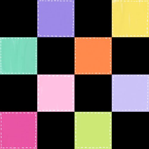 Lindsay Anne - Black Stitched Checker