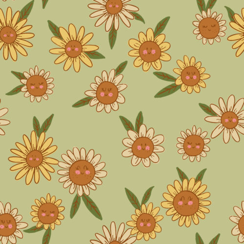 Juniper Row - Blissful Flowers In Pistachio