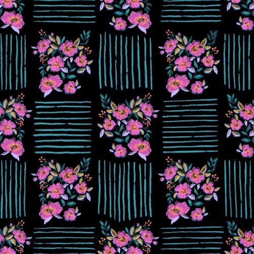 Lindsay Anne - Blooming Check Black
