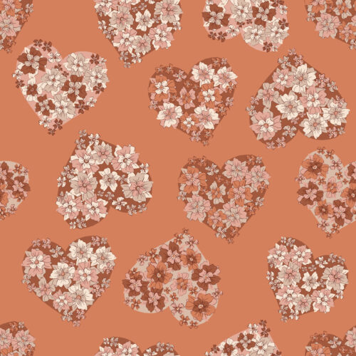 Juniper Row - Blossom Hearts In Coral 06