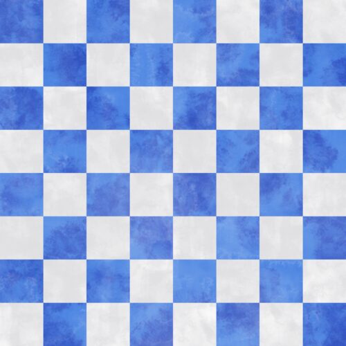 Lindsay Anne - Blue Gray Watercolor Checker