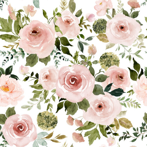 Hip Kid Design - Blush and Moss Watercolor Floral