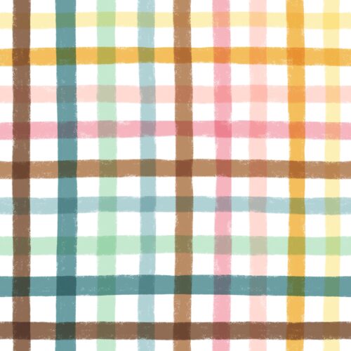 Lindsay Anne - Boardwalk Faded Plaid White Pink