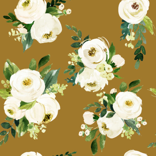 Hip Kid Design - Bohemian Garden Roses on Bronze