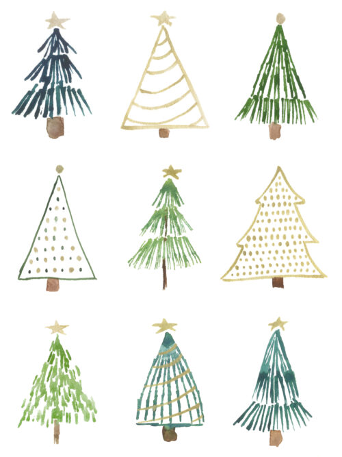 Hip Kid Design - Boho Christmas Trees