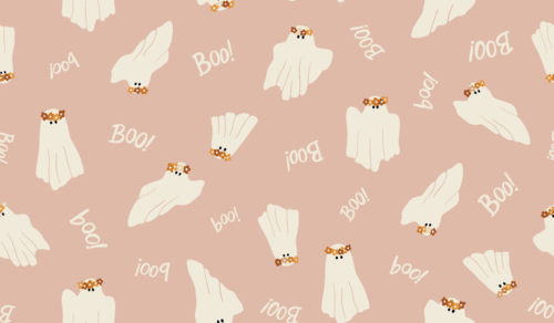 Erin Kendal - Boho Hippy Ghosts on Rose Pink