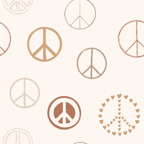 Hip Kid Design - Boho Peace Sign on Bone