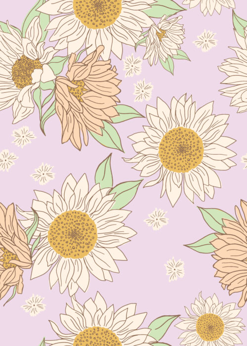 Indy Bloom Designs - Boho Sunflowers In Periwinkle
