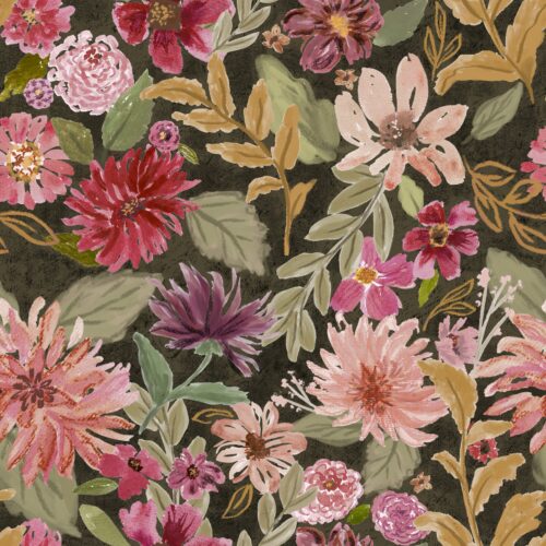 Lindsay Anne - Boho Blooms In Olive Green