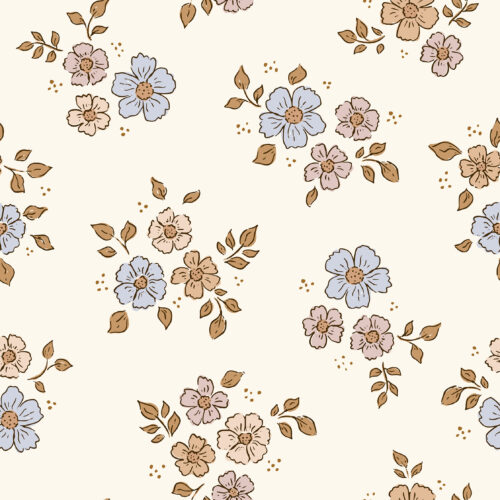 Eva Catharina - Boo flower dusty blue pink salmon
