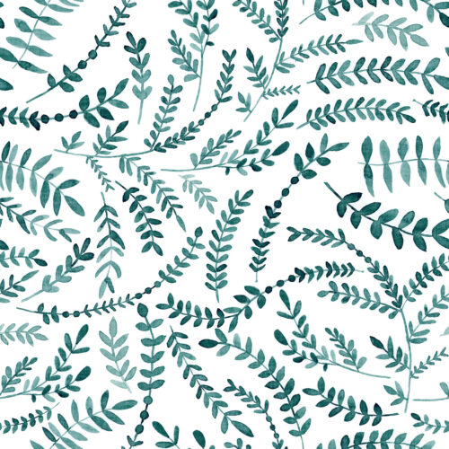 Hip Kid Design - Botanical Leaves Ocean Teal
