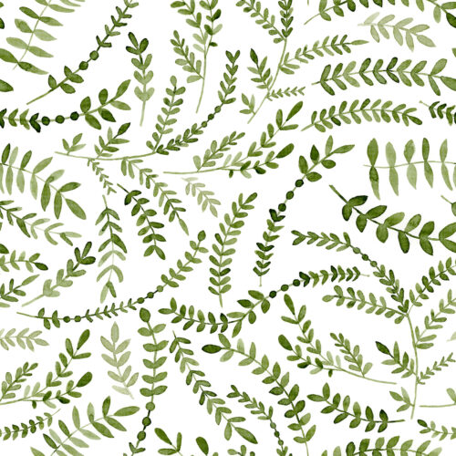 Hip Kid Design - Botanical Leaves on Olive