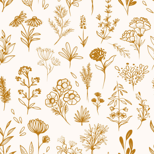 Hip Kid Design - Botanical Nature Flowers Copper
