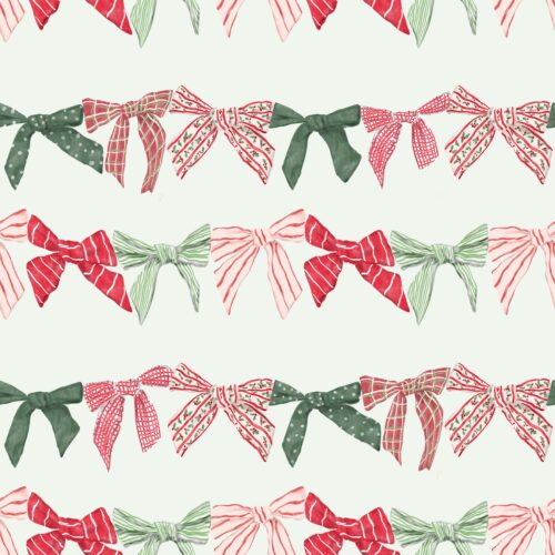 Lindsay Anne - Bow Garland   Cozy Christmas On Pistachio