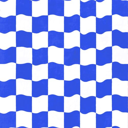 Lindsay Anne - Bright Wavy Checker Blue