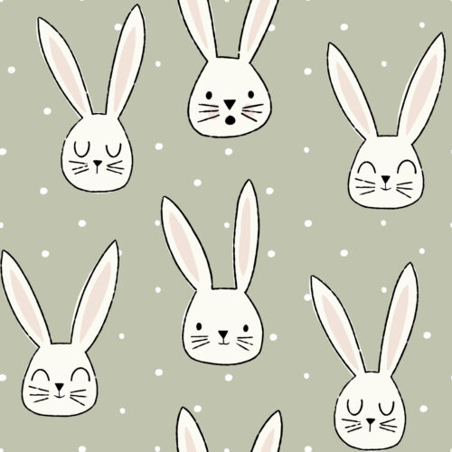 Hip Kid Design - Bunny Faces Sage