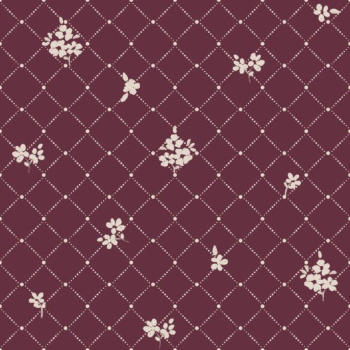 Vanya Minimalist Designs - Burgundy Flowers 01