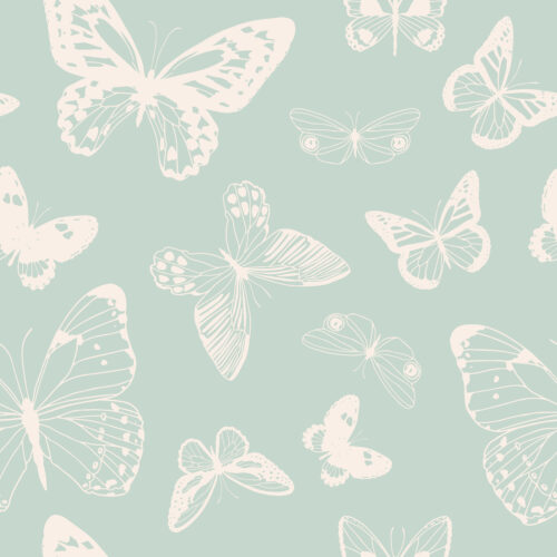 Indy Bloom Designs - Butterflies In Aqua 01