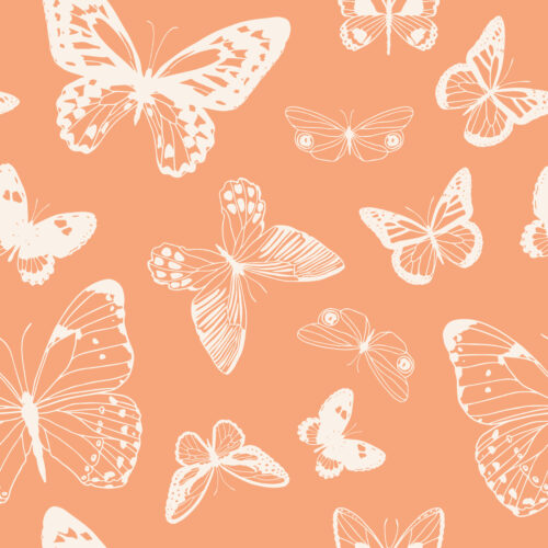 Indy Bloom Designs - Butterflies In Peach 01