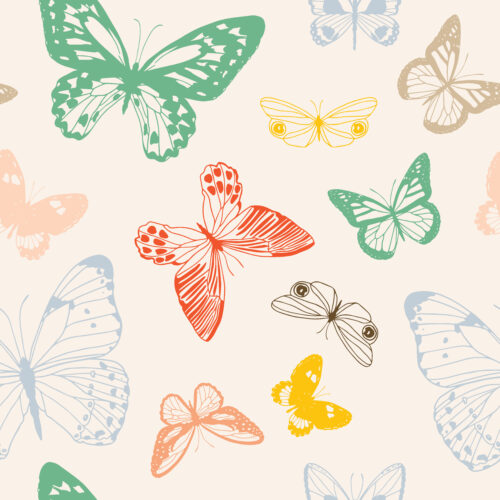 Indy Bloom Designs - Butterflies In Rainbow 01