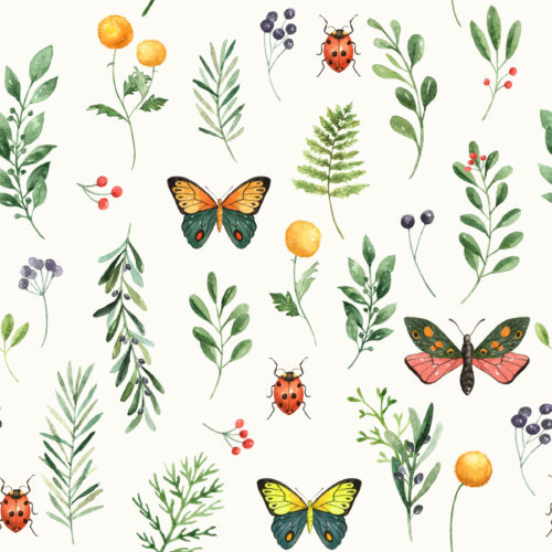 Hip Kid Design - Butterfly Garden on Bianca