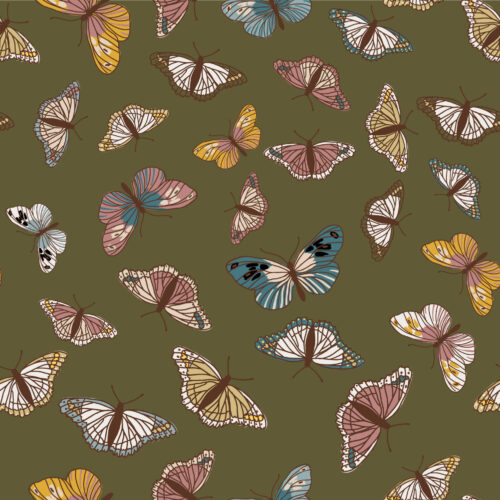 Juniper Row - Butterfly In Army Green