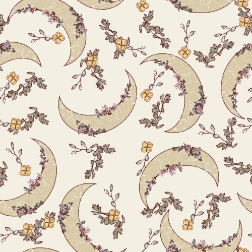 Floral Crescent Vines