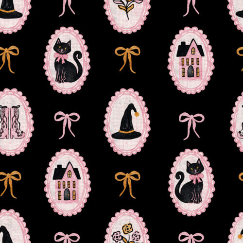 Vivie & Ash - Cameo Kitty Halloween Black