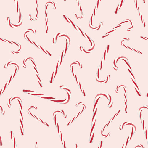 Hip Kid Design - Candy Cane Lane on Blush