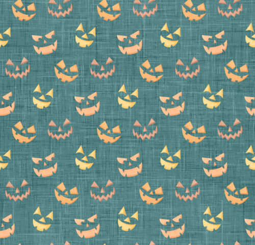 Krystal Winn - Candy Corn Harvest Faces Teal