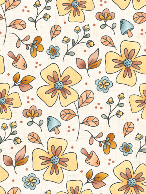 Krystal Winn - Candy Corn Harvest Floral White
