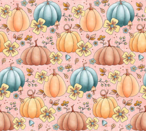 Krystal Winn - Candy Corn Harvest Pumpkin Floral Pink