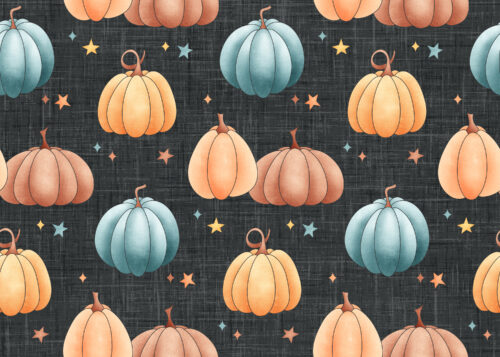 Krystal Winn - Candy Corn Harvest Pumpkins Black