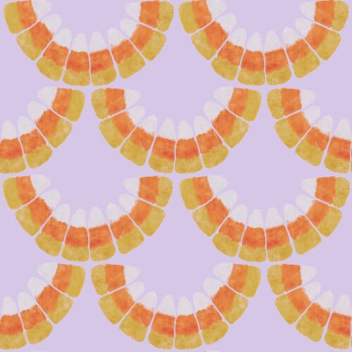 Lindsay Anne - Candy Corn Scallop   Ghosted Lavender