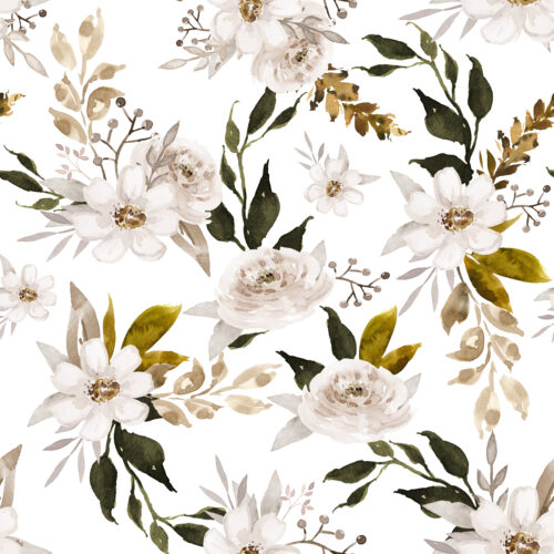 Hip Kid Design - Caramel and Olive Muted Florals