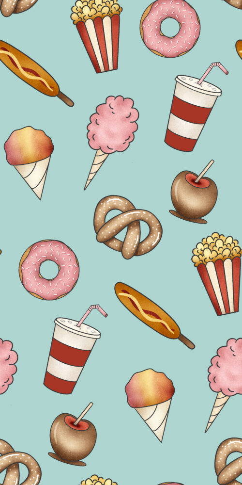 Krystal Winn - Carousel Fair Food Blue