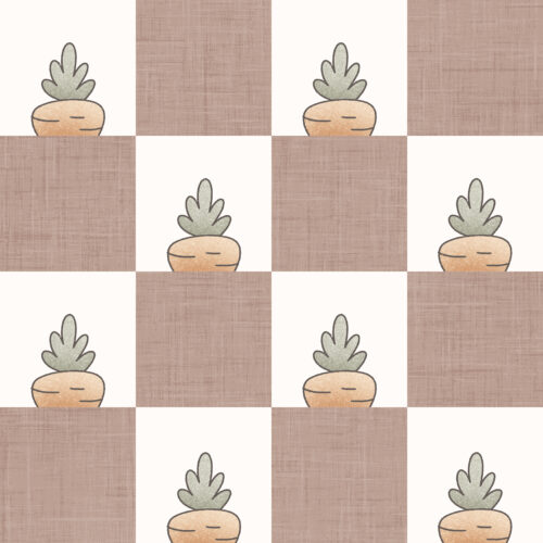 Krystal Winn - Carrot Farm Check Brown