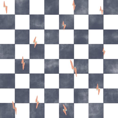 Lindsay Anne - Carrot Bolts Navy And White Checker