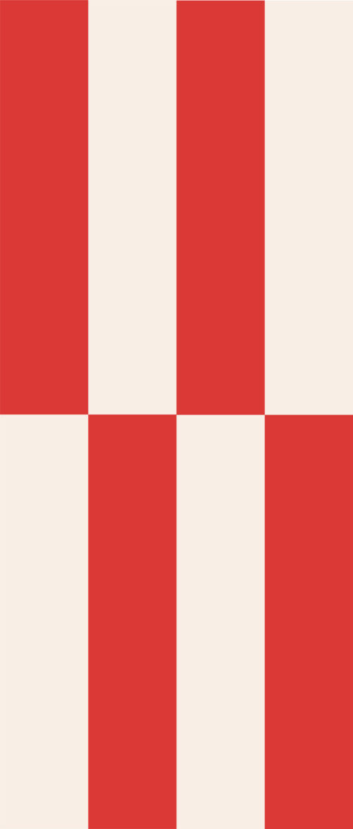 Indy Bloom Designs - Checkered Stripe In Cherry