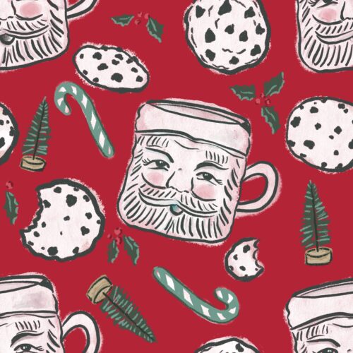 Cherry Red And Green Candy Cane