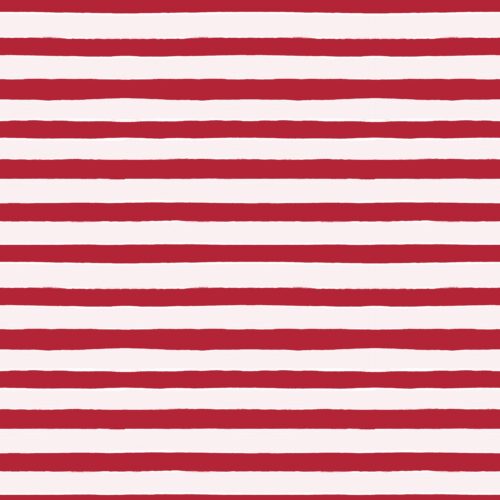 Cherry Red And White Stripes