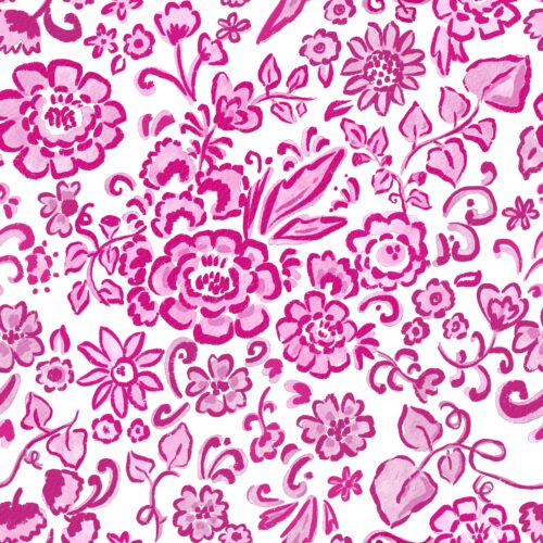 Lindsay Anne - Chinoiserie Floral Pink Raspberry