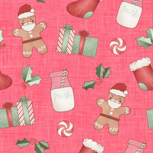 Krystal Winn - Christmas Cookie Santa Hot Pink