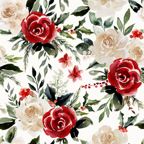 Hip Kid Design - Christmas Greens Florals