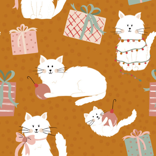 Juniper Row - Christmas Kitty In Mustard